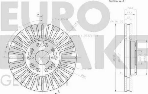 Eurobrake 58152045165 - Bremžu diski ps1.lv