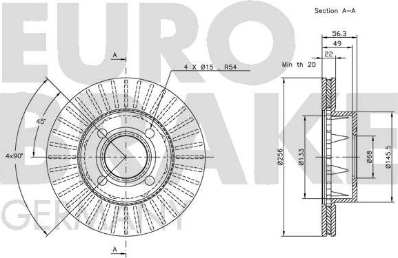 Eurobrake 5815204738 - Bremžu diski ps1.lv