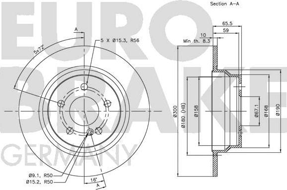 Eurobrake 5815203362 - Bremžu diski ps1.lv