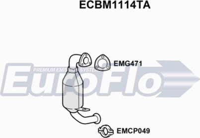 EuroFlo ECBM1114TA - Katalizators ps1.lv