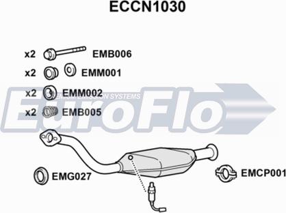 EuroFlo ECCN1030 - Katalizators ps1.lv