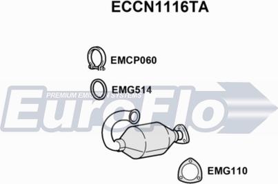 EuroFlo ECCN1116TA - Katalizators ps1.lv