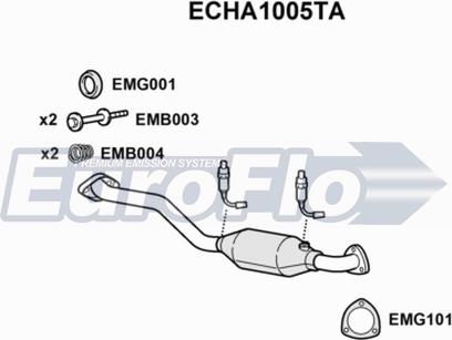 EuroFlo ECHA1005TA - Katalizators ps1.lv