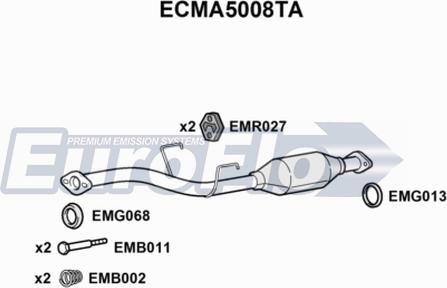 EuroFlo ECMA5008TA - Katalizators ps1.lv