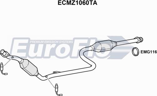 EuroFlo ECMZ1060TA - Katalizators ps1.lv