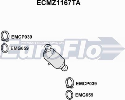 EuroFlo ECMZ1167TA - Katalizators ps1.lv