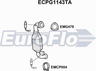 EuroFlo ECPG1143TA - Katalizators ps1.lv