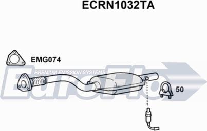 EuroFlo ECRN1032TA - Katalizators ps1.lv