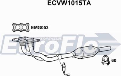 EuroFlo ECVW1015TA - Katalizators ps1.lv