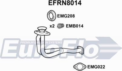 EuroFlo EFRN8014 - Izplūdes caurule ps1.lv