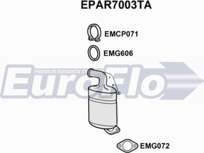 EuroFlo EPAR7003TA - Nosēdumu / Daļiņu filtrs, Izplūdes gāzu sistēma ps1.lv