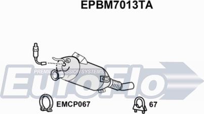 EuroFlo EPBM7013TA - Nosēdumu / Daļiņu filtrs, Izplūdes gāzu sistēma ps1.lv