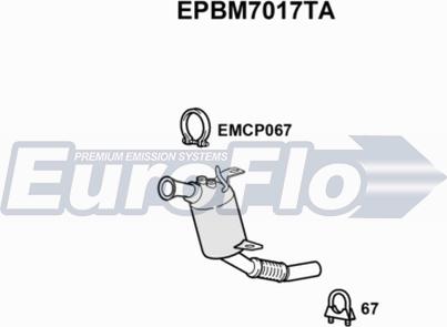 EuroFlo EPBM7017TA - Nosēdumu / Daļiņu filtrs, Izplūdes gāzu sistēma ps1.lv