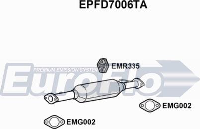 EuroFlo EPFD7006TA - Nosēdumu / Daļiņu filtrs, Izplūdes gāzu sistēma ps1.lv