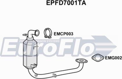 EuroFlo EPFD7001TA - Nosēdumu / Daļiņu filtrs, Izplūdes gāzu sistēma ps1.lv