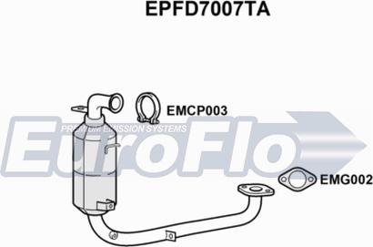 EuroFlo EPFD7007TA - Nosēdumu / Daļiņu filtrs, Izplūdes gāzu sistēma ps1.lv