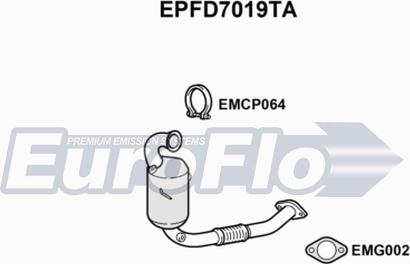 EuroFlo EPFD7019TA - Nosēdumu / Daļiņu filtrs, Izplūdes gāzu sistēma ps1.lv