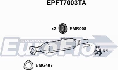 EuroFlo EPFT7003TA - Nosēdumu / Daļiņu filtrs, Izplūdes gāzu sistēma ps1.lv