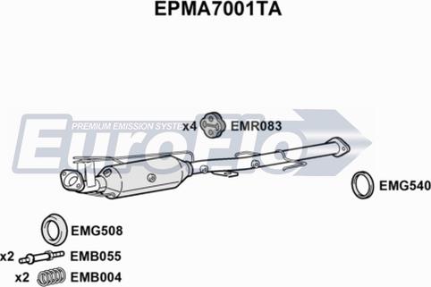 EuroFlo EPMA7001TA - Nosēdumu / Daļiņu filtrs, Izplūdes gāzu sistēma ps1.lv