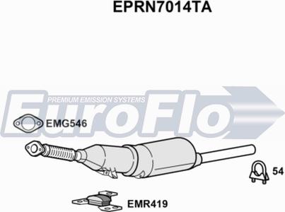 EuroFlo EPRN7014TA - Nosēdumu / Daļiņu filtrs, Izplūdes gāzu sistēma ps1.lv
