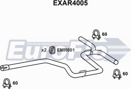 EuroFlo EXAR4005 - Izplūdes caurule ps1.lv