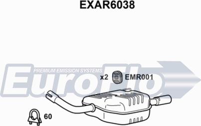 EuroFlo EXAR6038 - Izplūdes gāzu trokšņa slāpētājs (pēdējais) ps1.lv