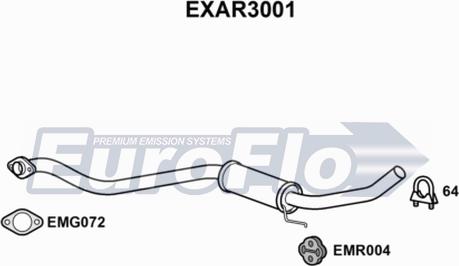 EuroFlo EXAR3001 - Vidējais izpl. gāzu trokšņa slāpētājs ps1.lv