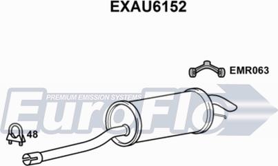 EuroFlo EXAU6152 - Izplūdes gāzu trokšņa slāpētājs (pēdējais) ps1.lv