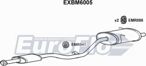 EuroFlo EXBM6005 - Izplūdes gāzu trokšņa slāpētājs (pēdējais) ps1.lv