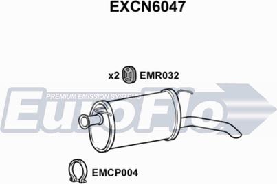 EuroFlo EXCN6047 - Izplūdes gāzu trokšņa slāpētājs (pēdējais) ps1.lv