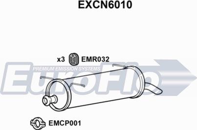 EuroFlo EXCN6010 - Izplūdes gāzu trokšņa slāpētājs (pēdējais) ps1.lv