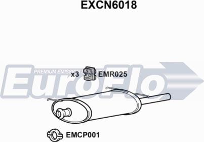 EuroFlo EXCN6018 - Izplūdes gāzu trokšņa slāpētājs (pēdējais) ps1.lv