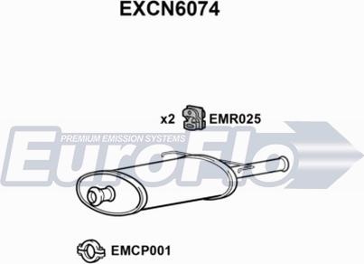 EuroFlo EXCN6074 - Izplūdes gāzu trokšņa slāpētājs (pēdējais) ps1.lv