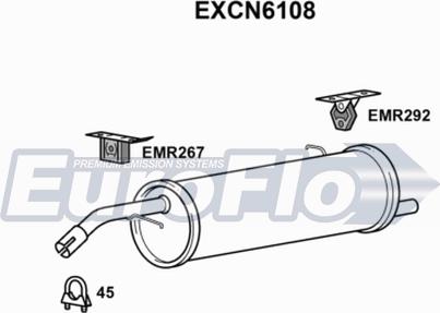 EuroFlo EXCN6108 - Izplūdes gāzu trokšņa slāpētājs (pēdējais) ps1.lv