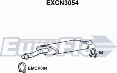 EuroFlo EXCN3054 - Vidējais izpl. gāzu trokšņa slāpētājs ps1.lv