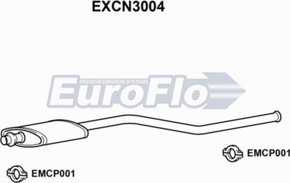 EuroFlo EXCN3004 - Vidējais izpl. gāzu trokšņa slāpētājs ps1.lv