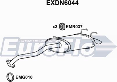 EuroFlo EXDN6044 - Izplūdes gāzu trokšņa slāpētājs (pēdējais) ps1.lv