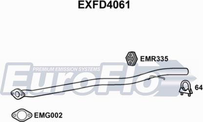 EuroFlo EXFD4061 - Izplūdes caurule ps1.lv