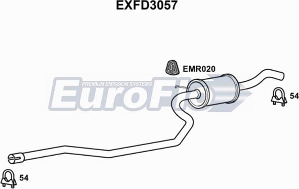 EuroFlo EXFD3057 - Vidējais izpl. gāzu trokšņa slāpētājs ps1.lv