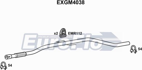 EuroFlo EXGM4038 - Izplūdes caurule ps1.lv