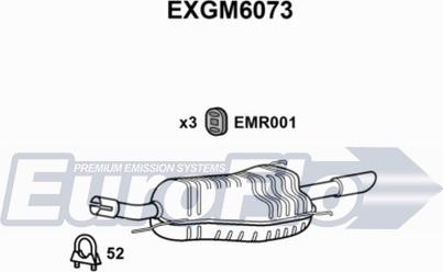 EuroFlo EXGM6073 - Izplūdes gāzu trokšņa slāpētājs (pēdējais) ps1.lv