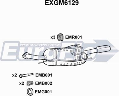 EuroFlo EXGM6129 - Izplūdes gāzu trokšņa slāpētājs (pēdējais) ps1.lv