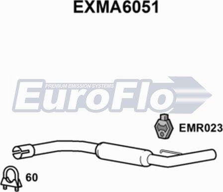 EuroFlo EXMA6051 - Izplūdes gāzu trokšņa slāpētājs (pēdējais) ps1.lv