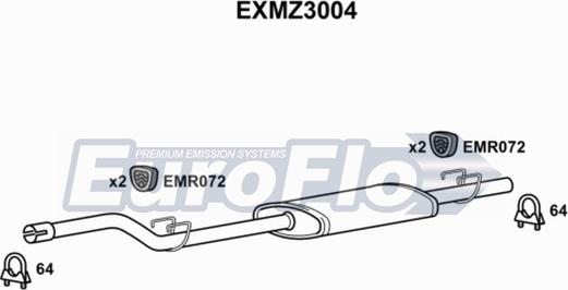 EuroFlo EXMZ3004 - Vidējais izpl. gāzu trokšņa slāpētājs ps1.lv