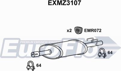 EuroFlo EXMZ3107 - Vidējais izpl. gāzu trokšņa slāpētājs ps1.lv