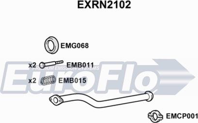 EuroFlo EXRN2102 - Izplūdes caurule ps1.lv