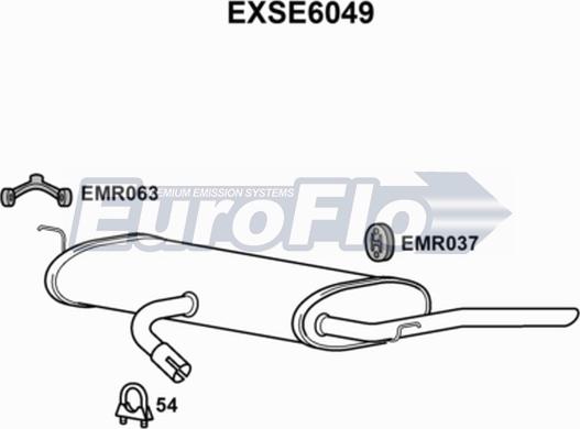 EuroFlo EXSE6049 - Izplūdes gāzu trokšņa slāpētājs (pēdējais) ps1.lv