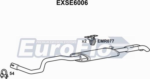 EuroFlo EXSE6006 - Izplūdes gāzu trokšņa slāpētājs (pēdējais) ps1.lv