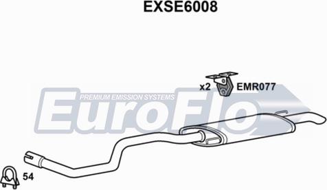 EuroFlo EXSE6008 - Izplūdes gāzu trokšņa slāpētājs (pēdējais) ps1.lv