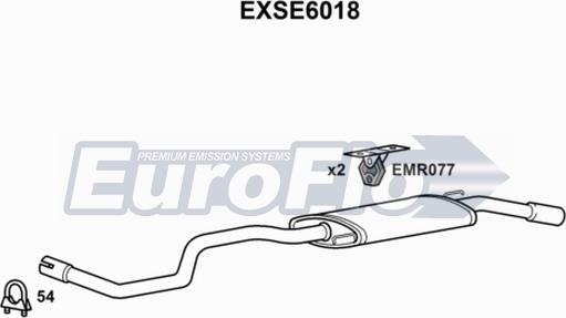 EuroFlo EXSE6018 - Izplūdes gāzu trokšņa slāpētājs (pēdējais) ps1.lv